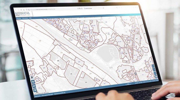 Screenshot einer Bodenrichtwerte-Recherche