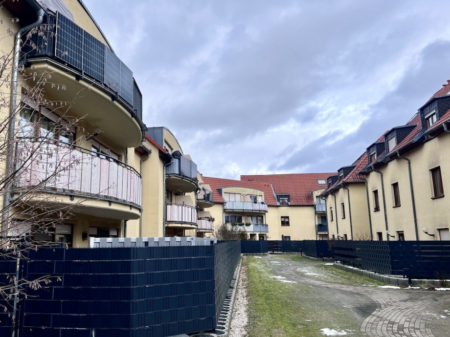 Balkonansicht Anlage Etagenwohnung Machern