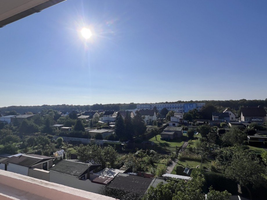 Ausblick vom Balkon Etagenwohnung Naunhof