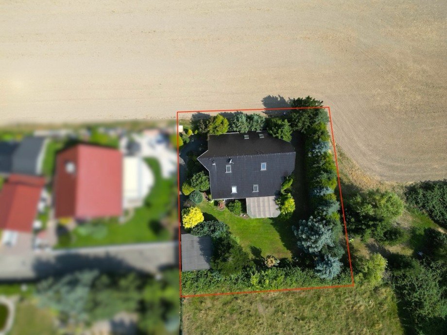 Draufsicht Einfamilienhaus Machern OT