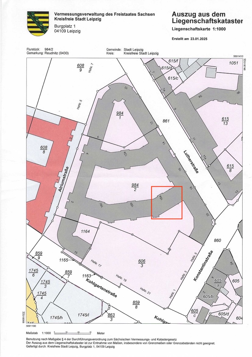 Lageplan Etagenwohnung Leipzig