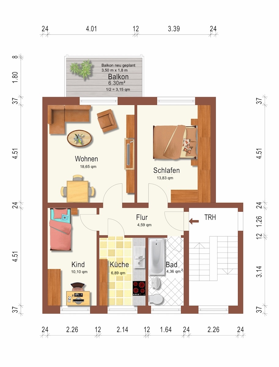 Grundriss Wohnung Schkeuditz