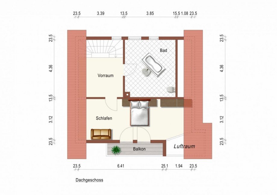Grundriss Dachgeschoss Einfamilienhaus Jeesewitz