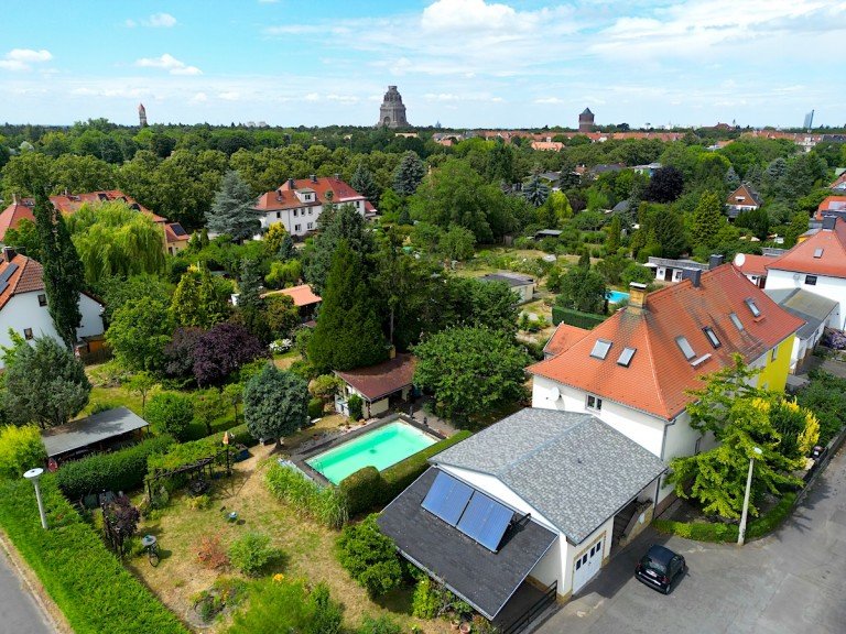 Ansicht Wohngeb�ude und Garten Leipzig Haus Seltene Gelegenheit - Charmantes Wohnen in Leipzig-St�tteritz