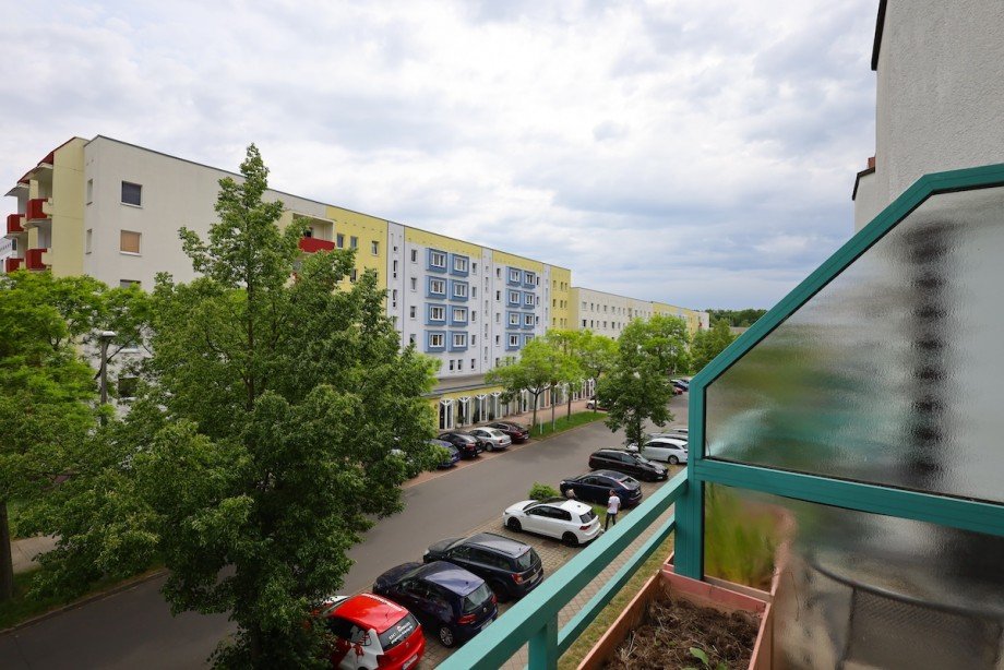 Ausblick Balkon Etagenwohnung Leipzig