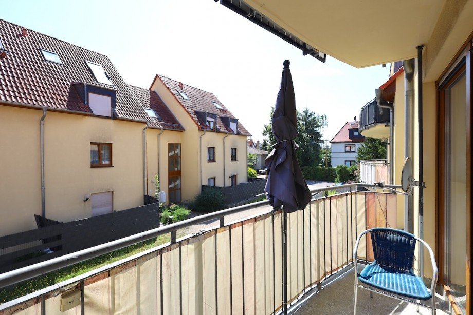 Blick vom Balkon Etagenwohnung Machern