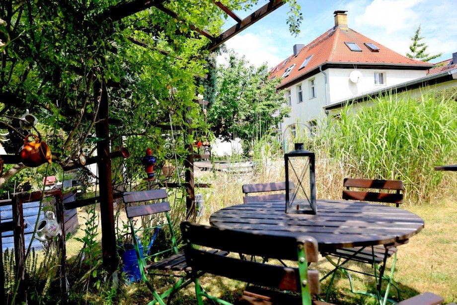 Geb�udeansicht vom Garten aus Haus Leipzig