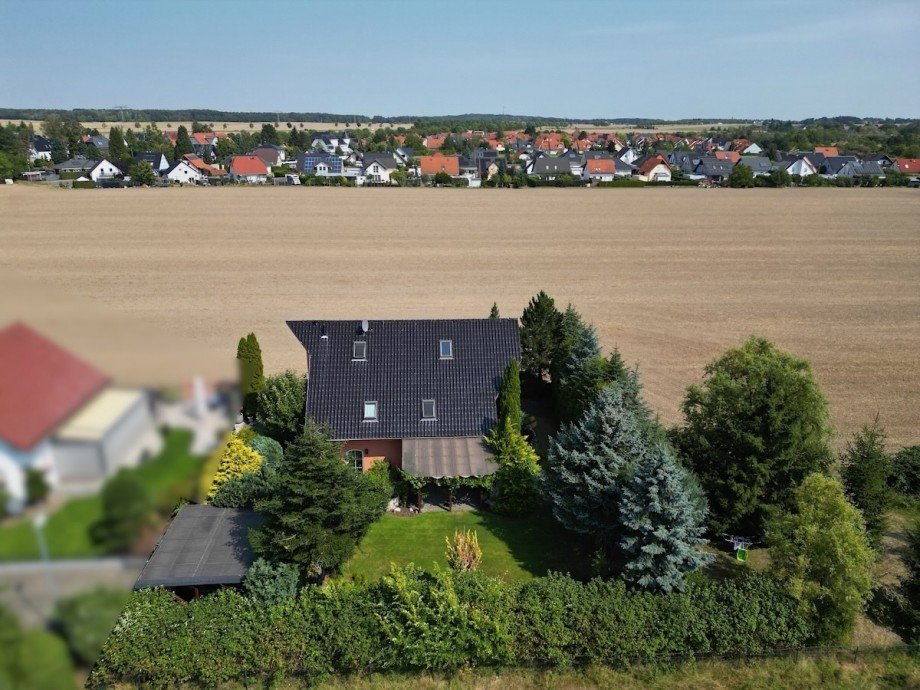 Luftbild Einfamilienhaus Machern OT