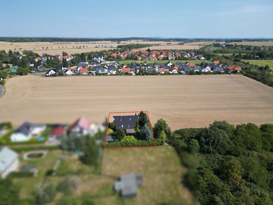 Luftbild Einfamilienhaus Machern OT