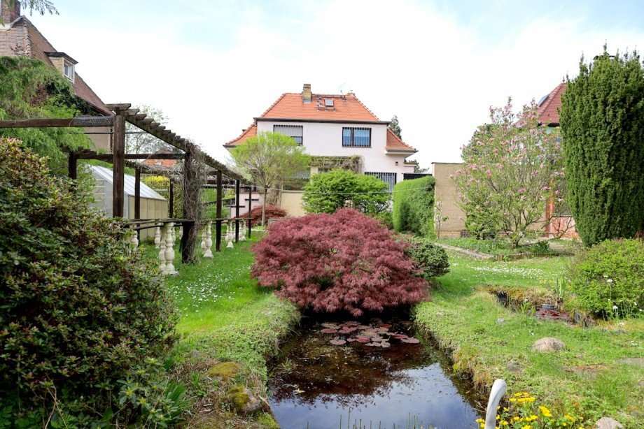 Anblick vom Garten aus Einfamilienhaus Leipzig