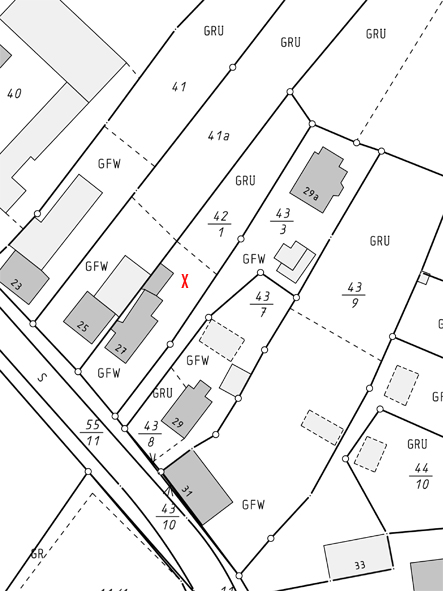 Lageplan Wohngrundst�ck Parthenstein