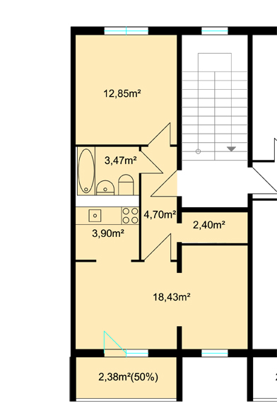 Grundriss Etagenwohnung Naunhof