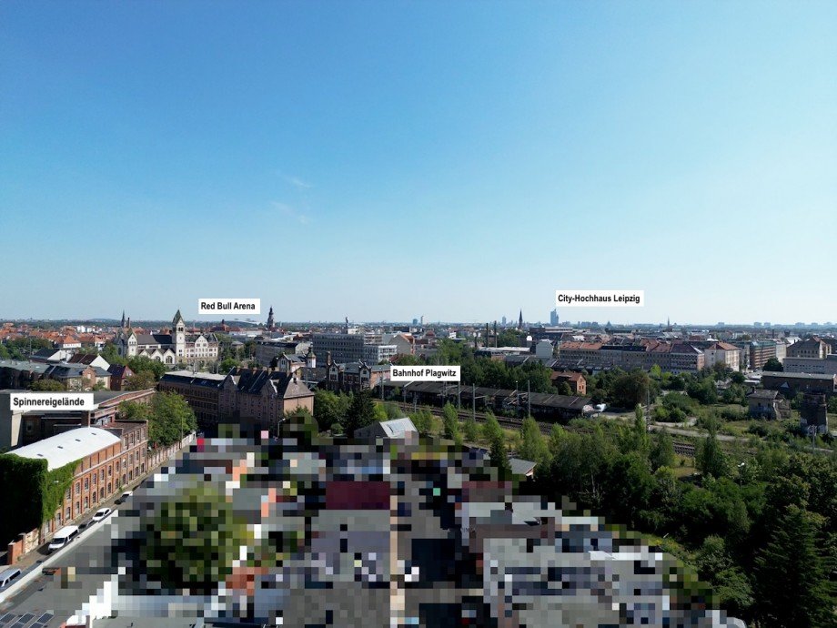 Luftbild Umgebung. Doppelhaush�lfte Leipzig