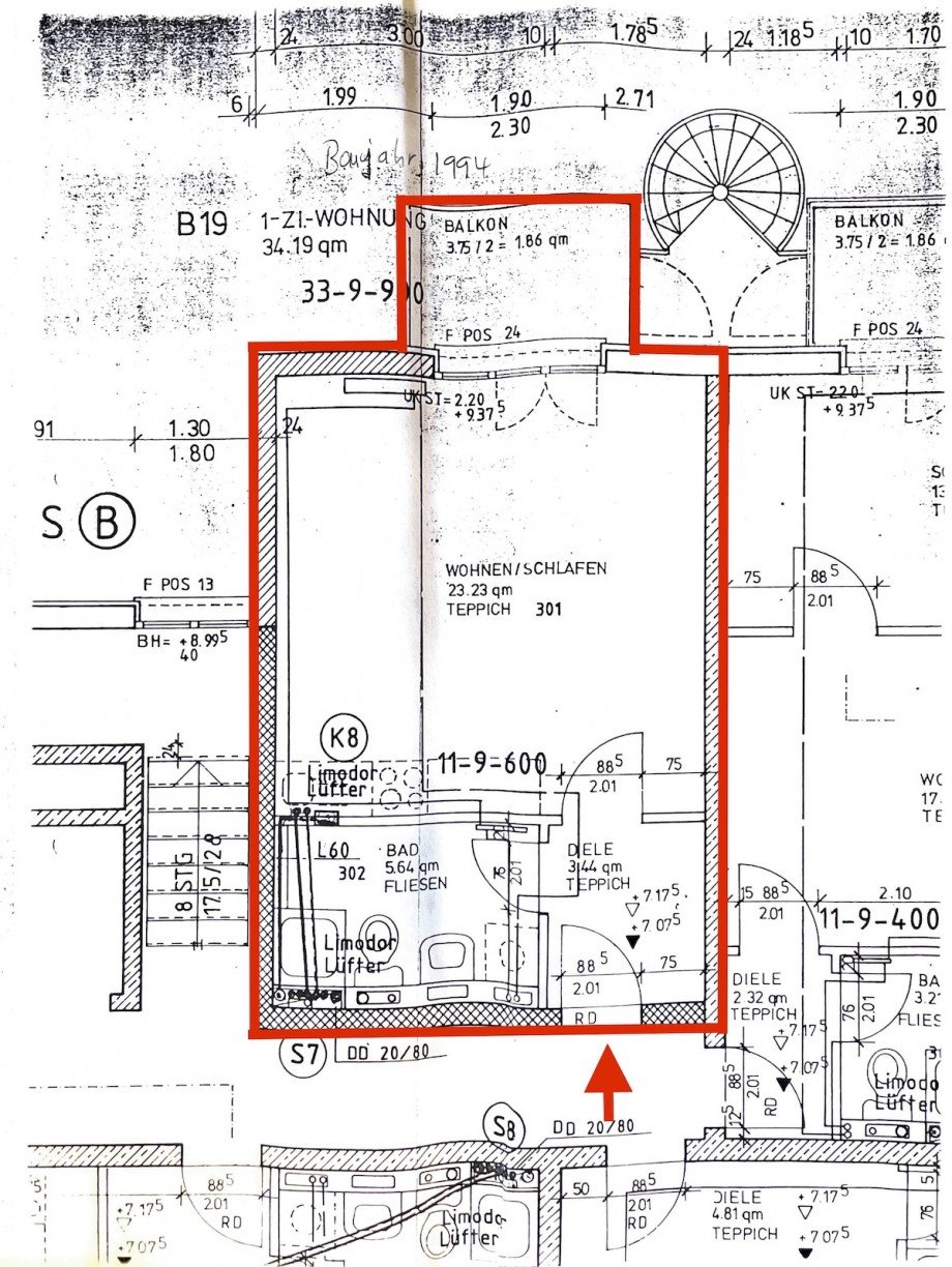 Grundriss Etagenwohnung Leipzig