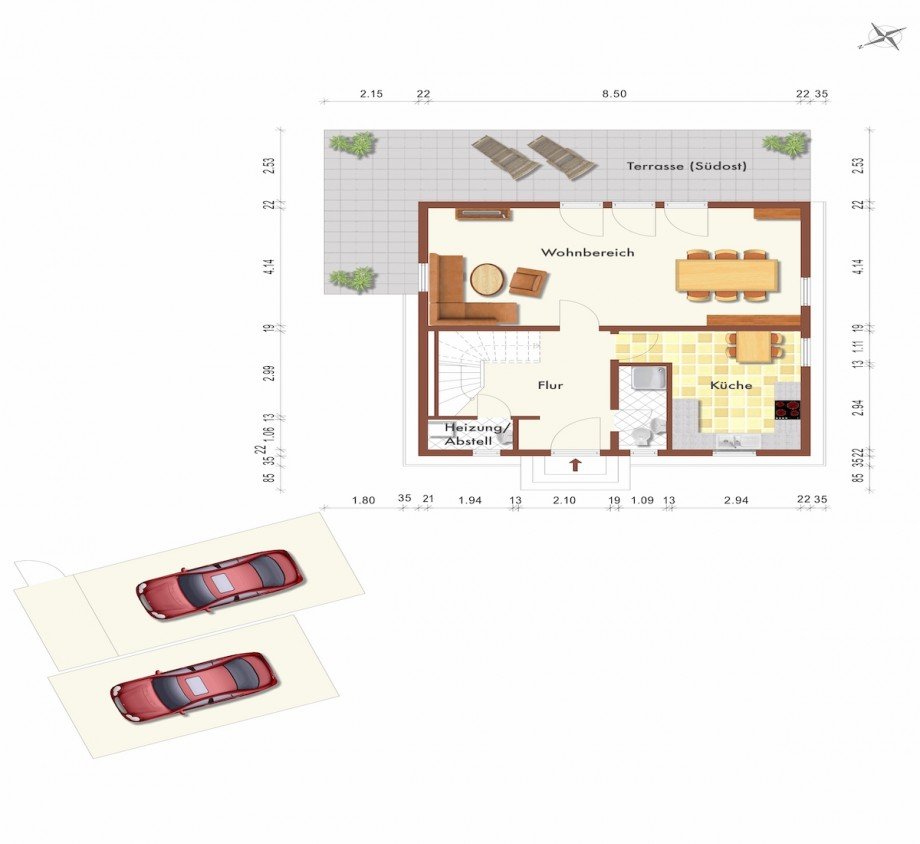 Grundriss EG Einfamilienhaus Leipzig