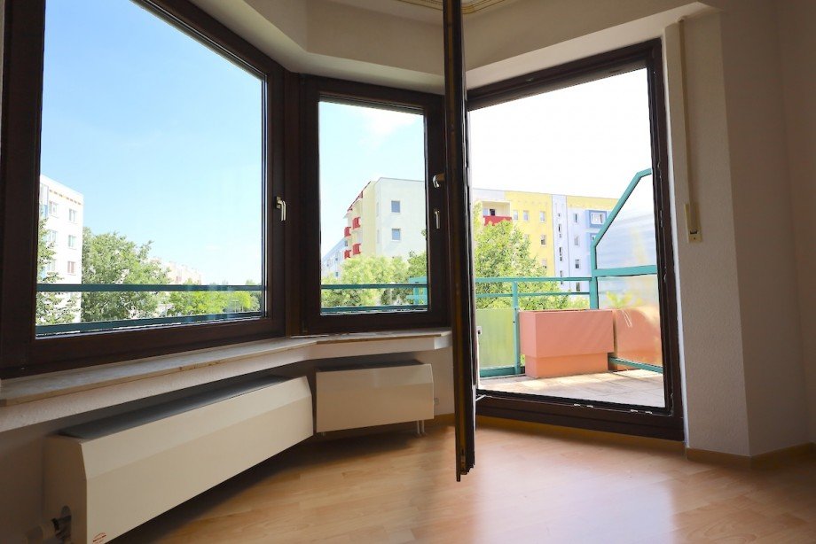 Blick zum Balkon Wohnung Leipzig