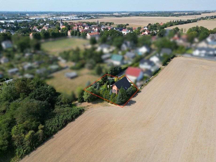 Luftbild Einfamilienhaus Machern OT