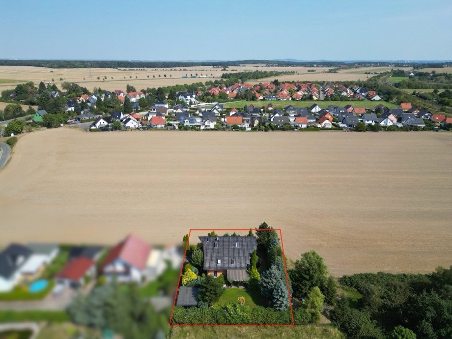 Luftbild Einfamilienhaus Machern OT