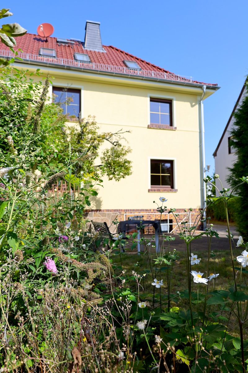R�ckansicht Doppelhaush�lfte Naunhof