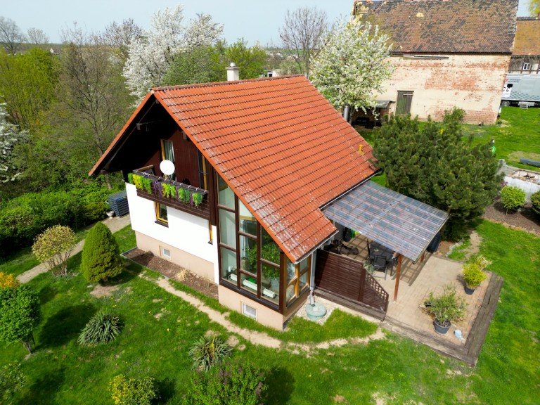 Ansicht Grimma Einfamilienhaus Wohngl�ck auf dem Lande