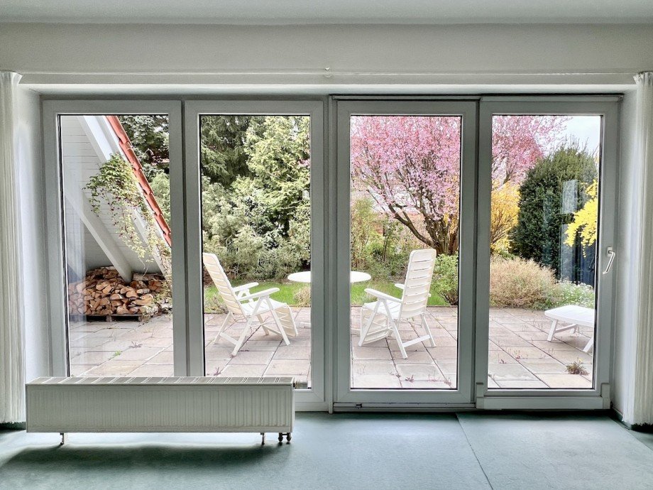 Ausblick vom Wohnzimmer Doppelhaush�lfte Naunhof