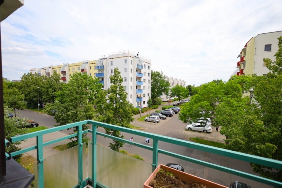 Ausblick Balkon Etagenwohnung Leipzig